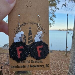 Handmade Mini Perler F Bomb Beautiful Beacon Earrings